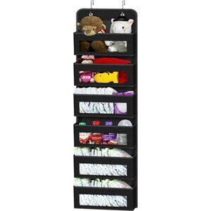 Over Door Hanging Organizer 6 Pocket Clear Storage Closet Bathroom Bedroom Pantr